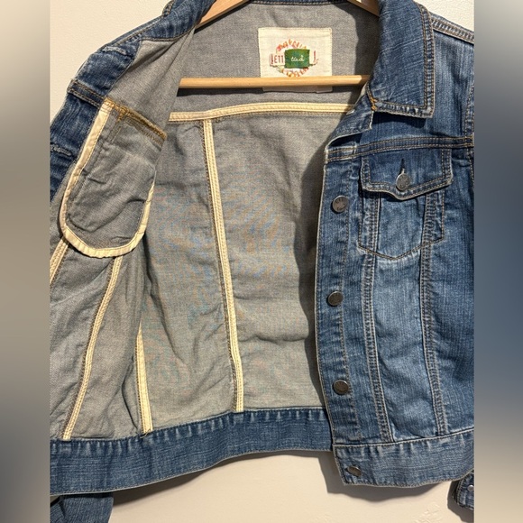 Ett Twa Anthropologie Denim Jean Jacket Cropped Casual Cute Y2K Chic Classic Sm. - Picture 8 of 13